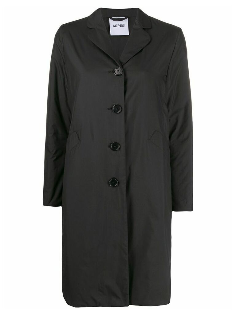 Aspesi single-breasted raincoat - Black