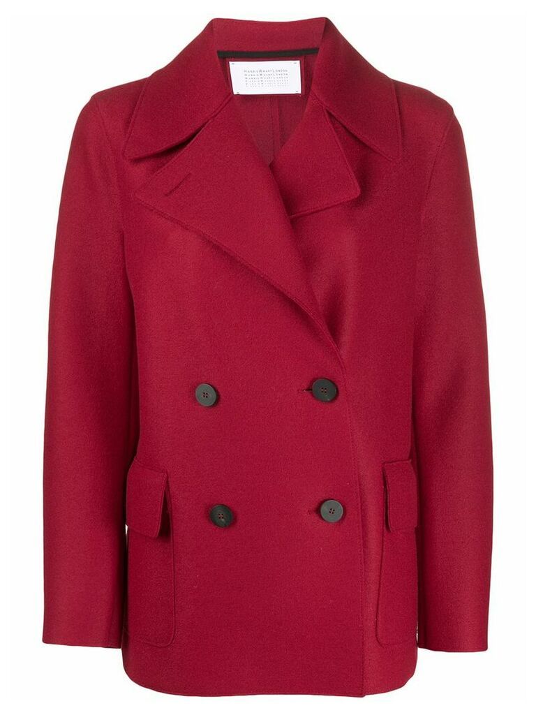 Harris Wharf London double breasted coat - Red