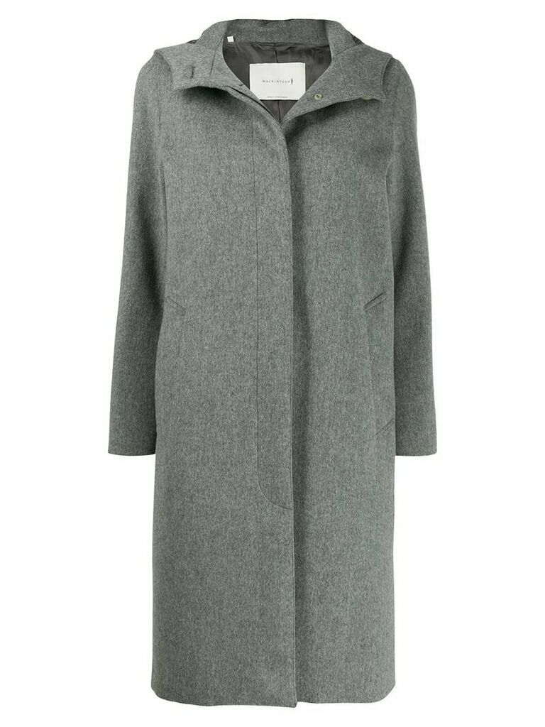 Mackintosh CHRYSTON Light Grey Storm System Wool Hooded Coat