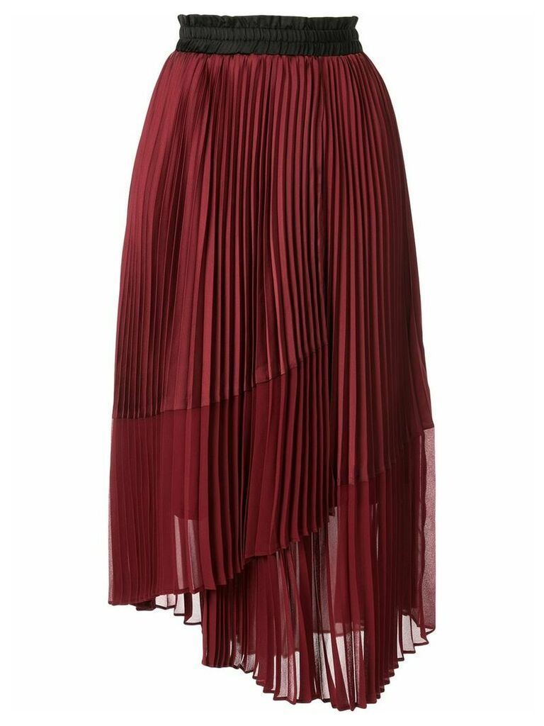 Frei Ea pleated asymmetric skirt - Red