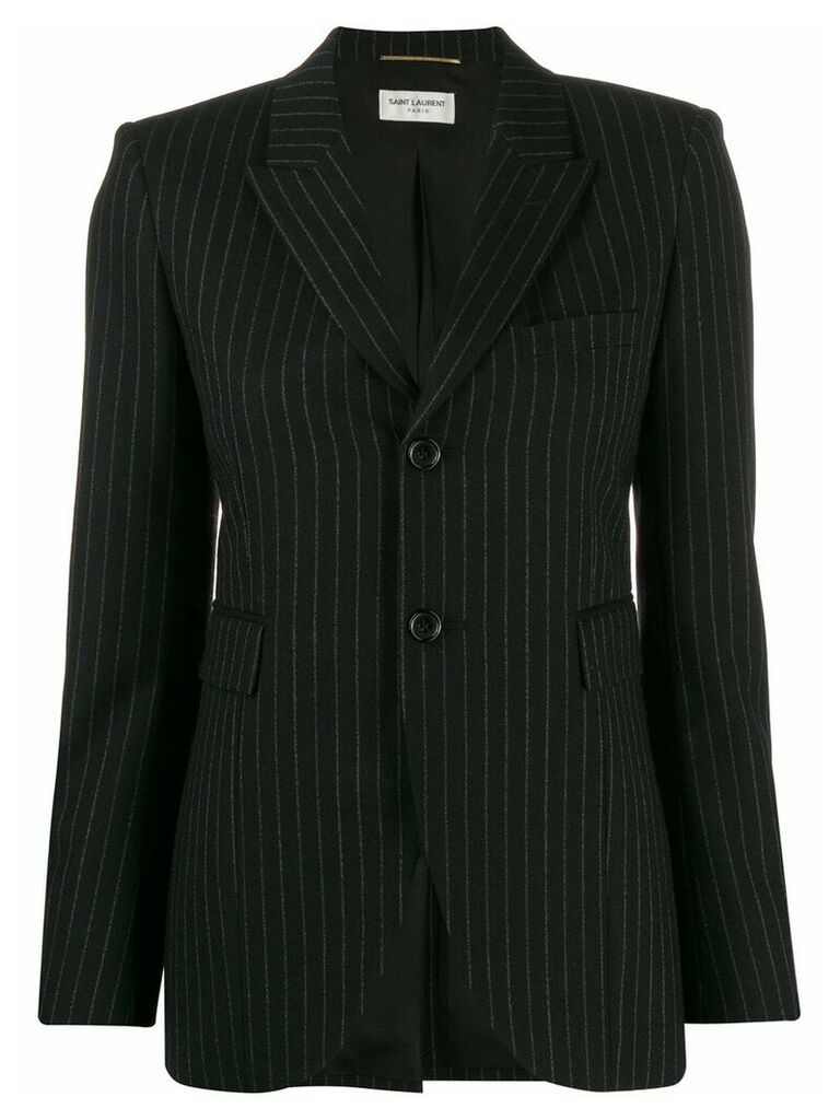 Saint Laurent fitted pinstripe blazer - Black