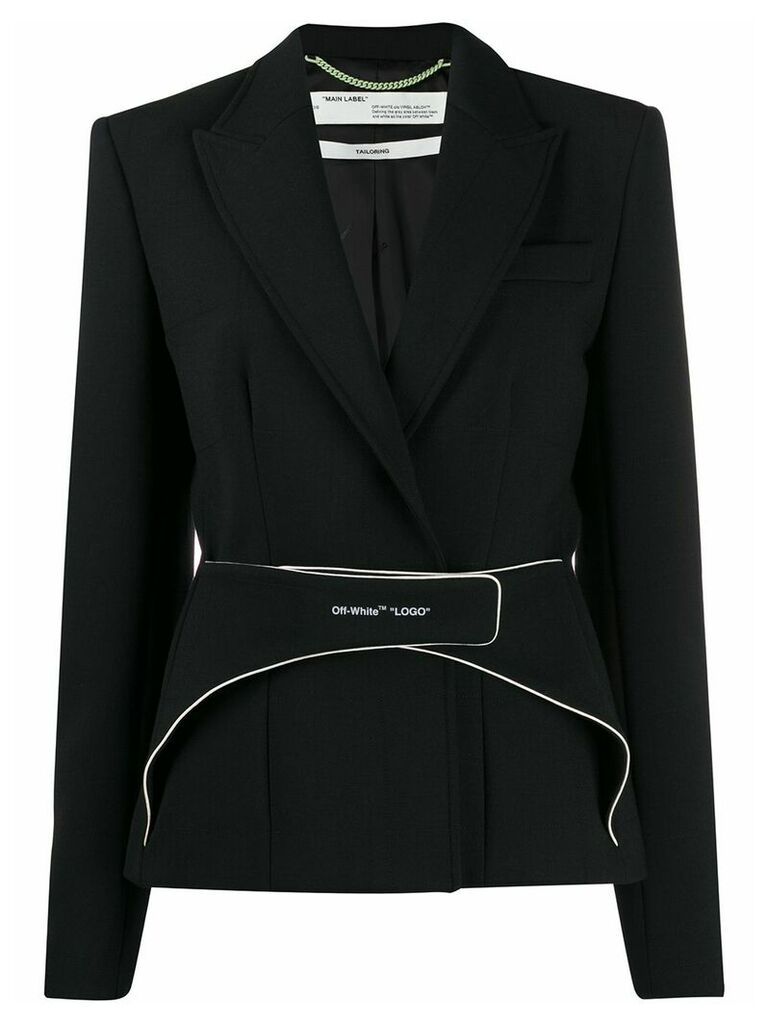 Off-White strap detail blazer - Black