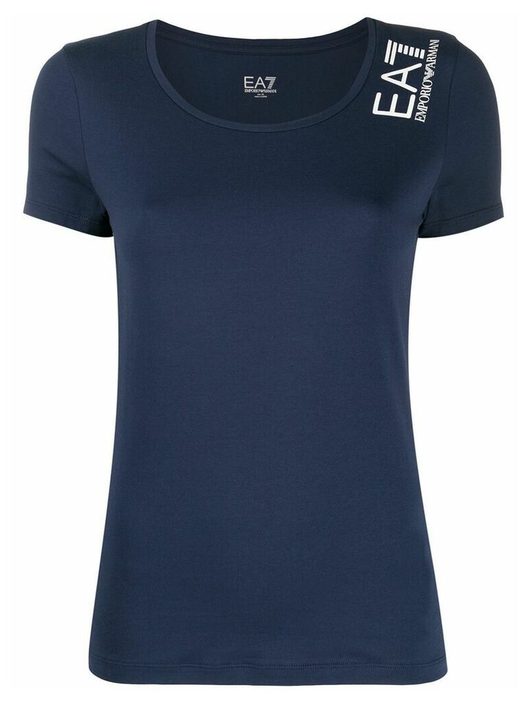 Ea7 Emporio Armani logo printed T-shirt - Blue