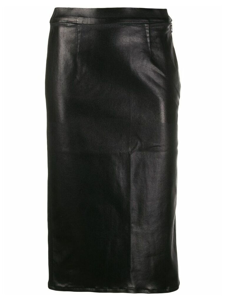 J Brand metallic-effect midi skirt - Black