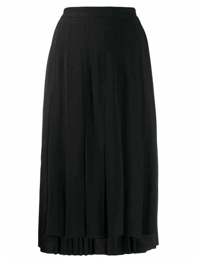 Nº21 pleated midi skirt - Black