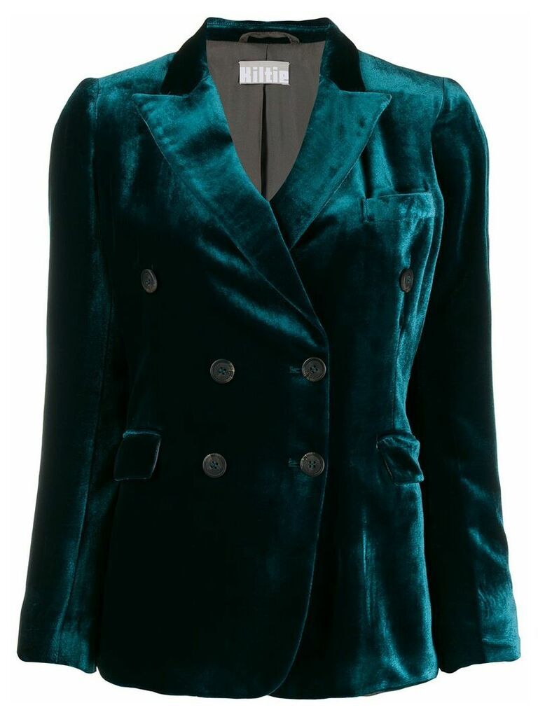 Kiltie fitted velvet blazer - Green