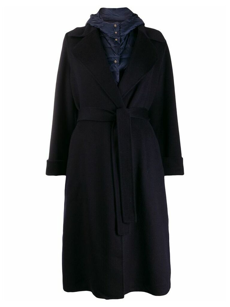 Peserico reversible feather down coat - Blue