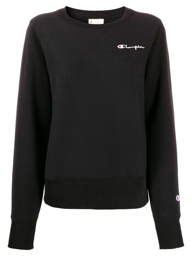 Champion logo embroidery sweatshirt - Black