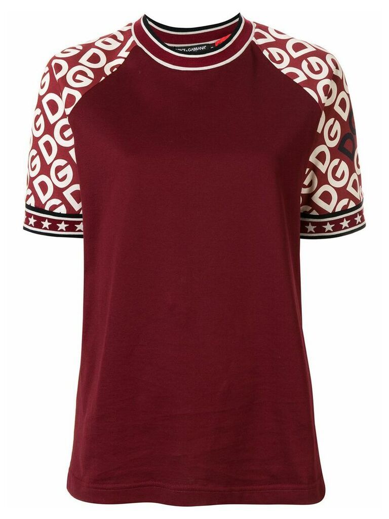 Dolce & Gabbana logo-print sleeves T-shirt - Red