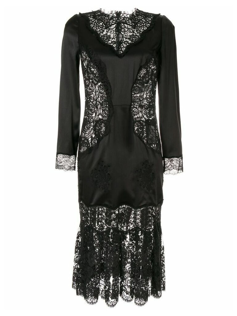 Dolce & Gabbana sheer lace panels dress - Black