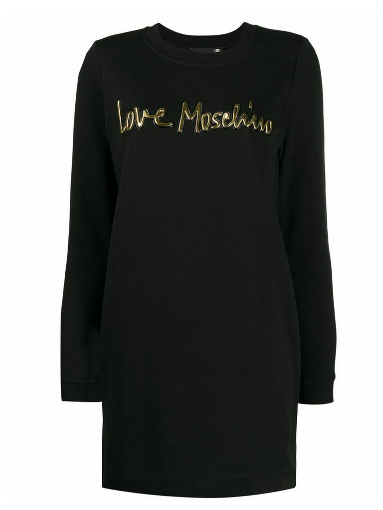 Love Moschino 3D logo print jumper dress - Black