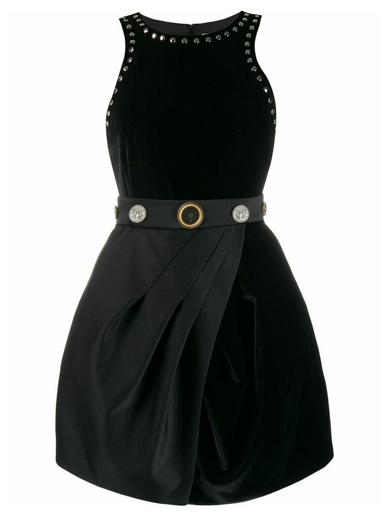 Fausto Puglisi embossed button studded dress - Black