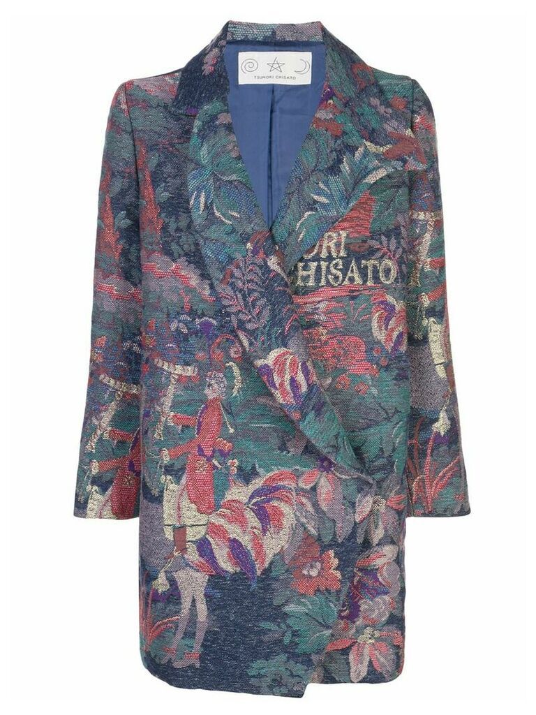 Tsumori Chisato floral print coat - Blue