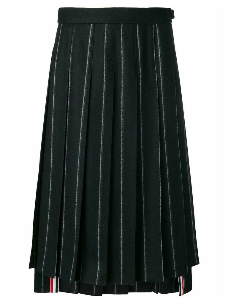Thom Browne Shadow Stripe Flannel Skirt - Blue