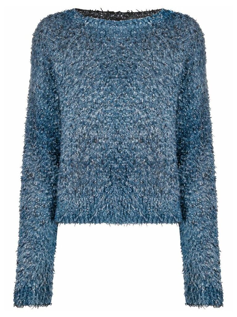 Avant Toi loose-fit chunky-knit jumper - Blue