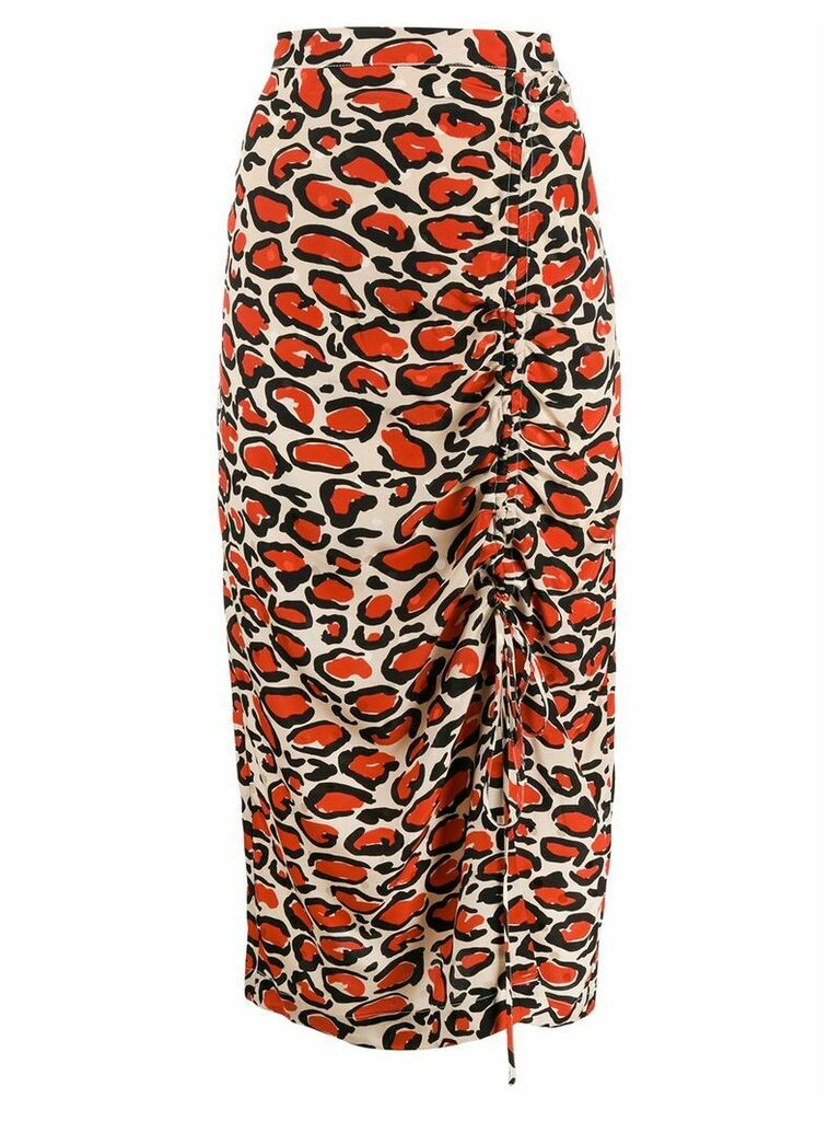 Essentiel Antwerp leopard print pencil skirt - NEUTRALS