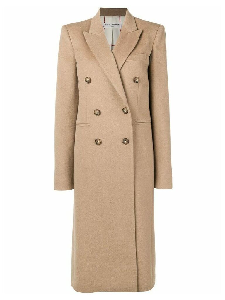 Victoria Beckham double-breasted long coat - NEUTRALS