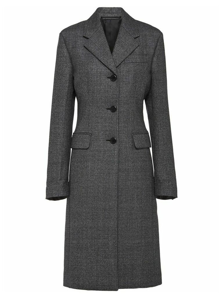 Prada single-breasted mid-length coat - Grey
