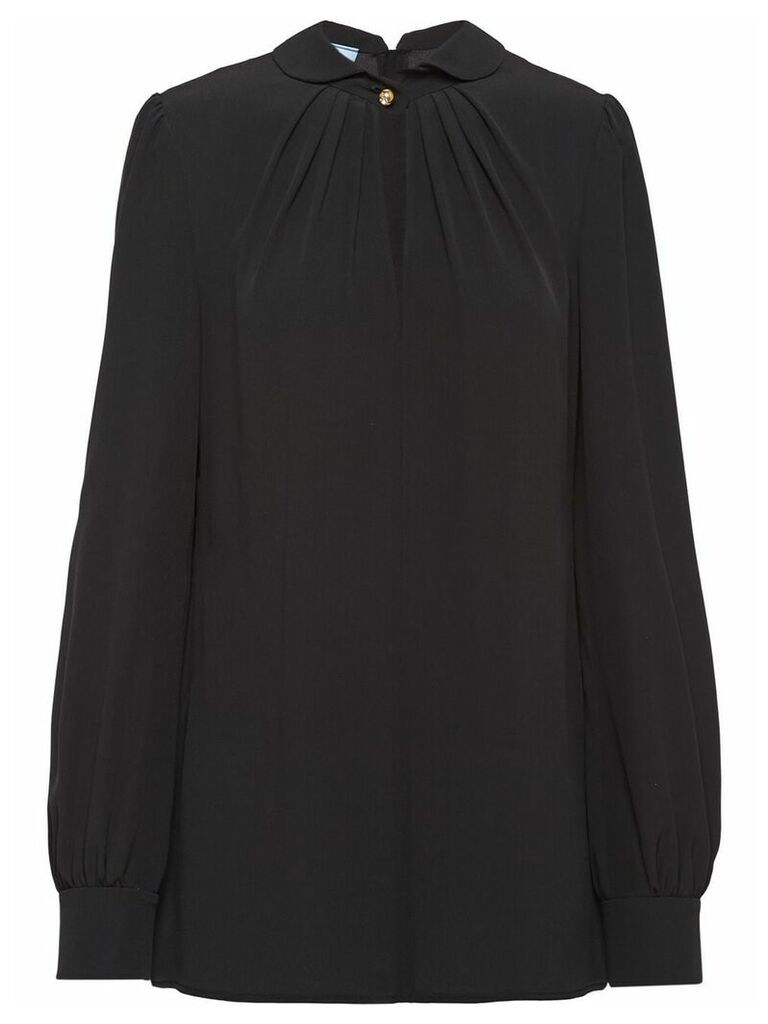 Prada gathered details blouse - Black