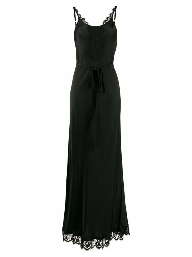 SO ALLURE lace-detail maxi dress - Black