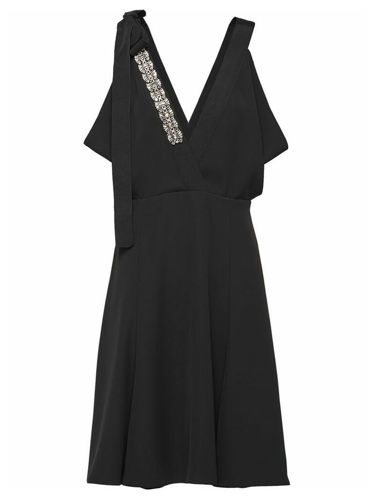 Prada technical broadcloth dress - Black