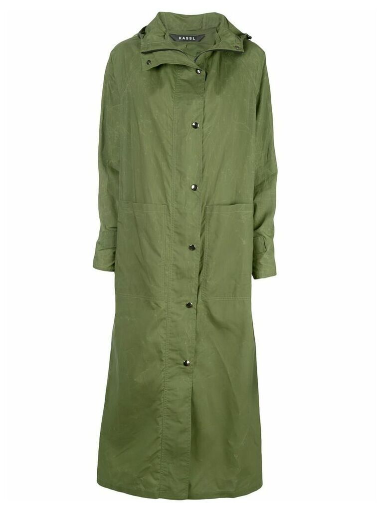 Kassl Editions single breasted rain coat - Green