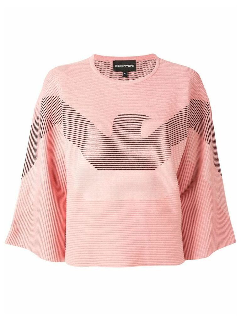 Emporio Armani blended logo sweater - PINK