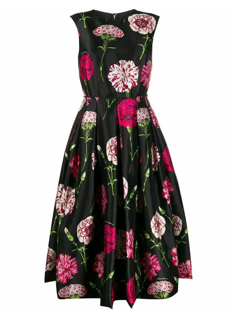 Dolce & Gabbana floral print midi dress - Black