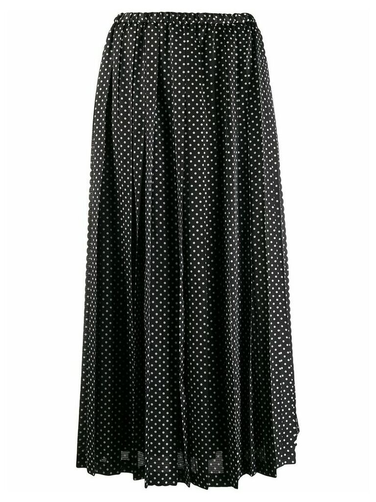 Junya Watanabe polka-dot pleated skirt - Black