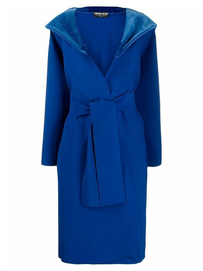 Le Petite Robe Di Chiara Boni Lizeth belted coat - Blue