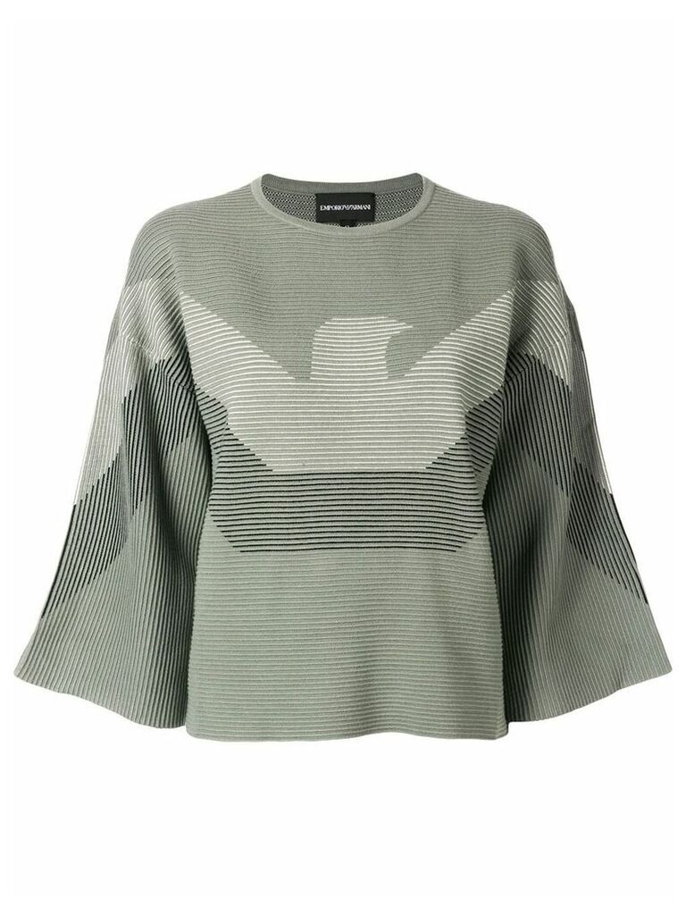 Emporio Armani blended logo sweater - Green