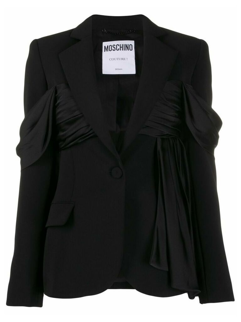 Moschino ruffle detailed blazer - Black