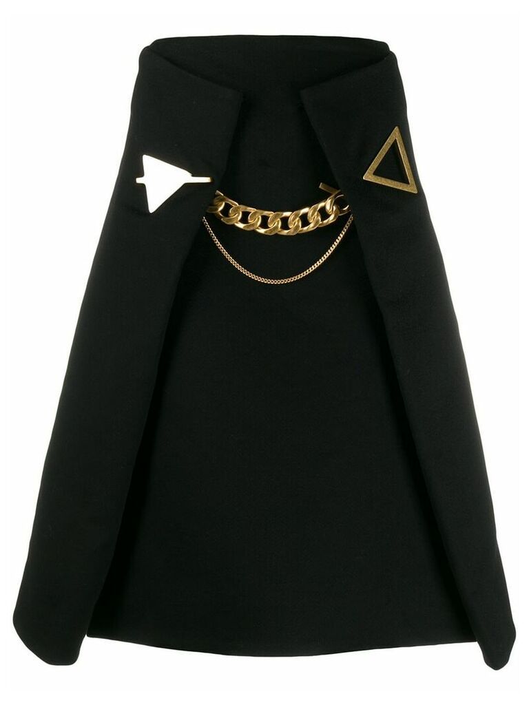 Bottega Veneta A-line chain detail skirt - Black