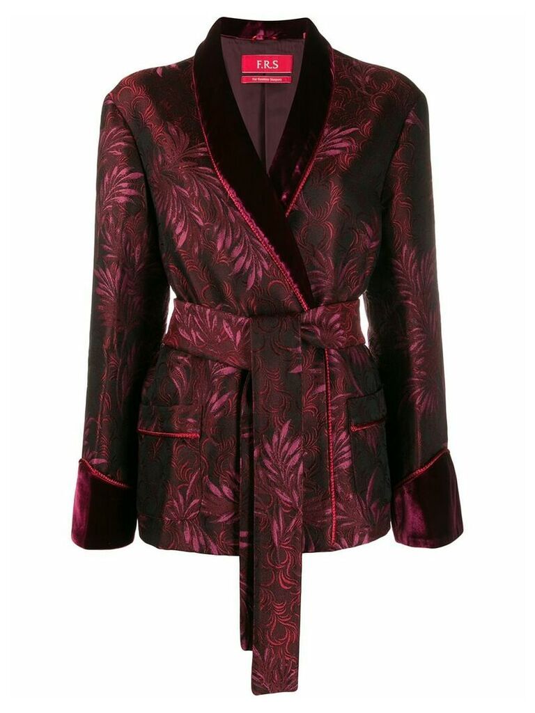 F.R.S For Restless Sleepers jacquard pattern blazer - Red