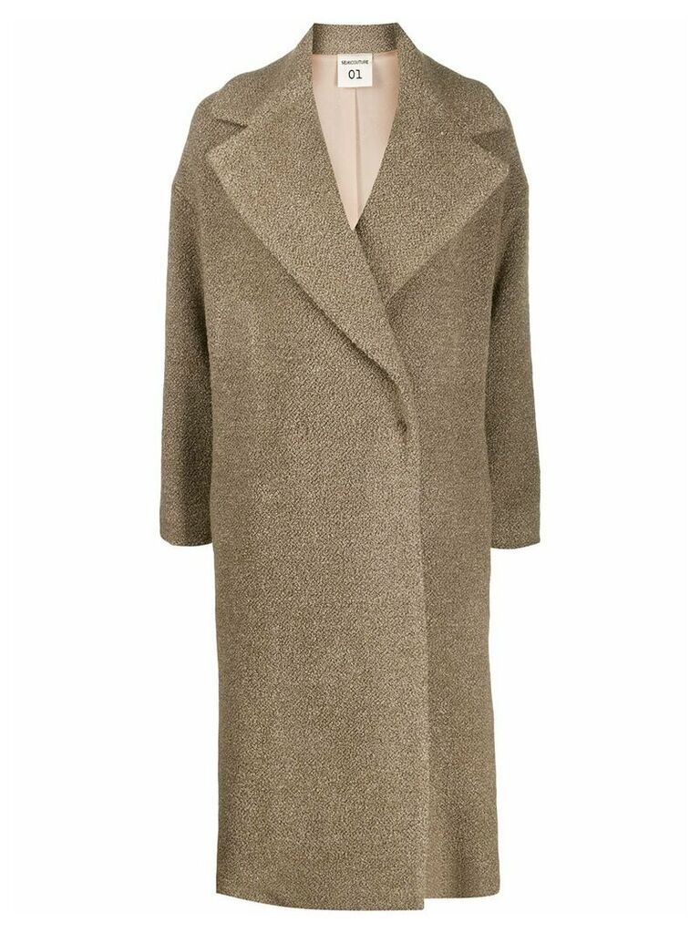 Semicouture oversized coat - NEUTRALS