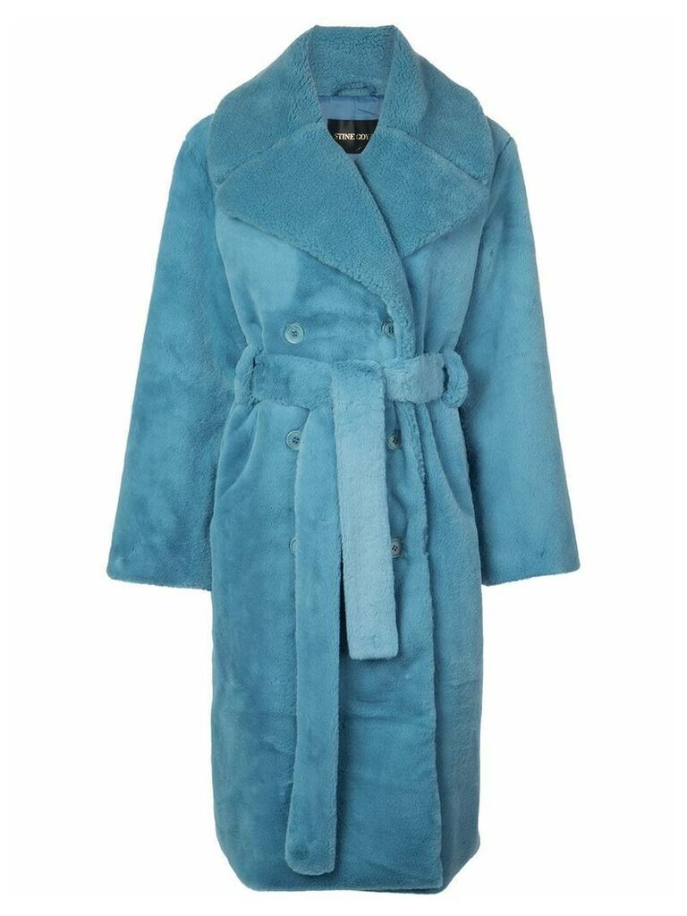 Stine Goya Happy faux fur coat - Blue