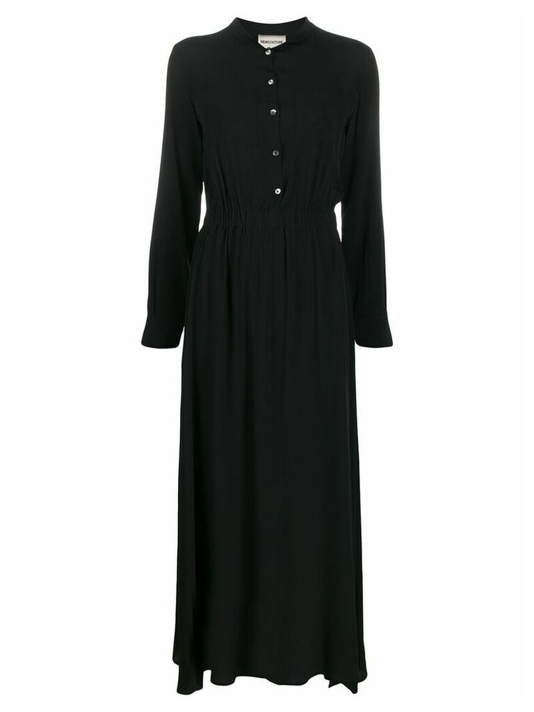 Semicouture long button-up dress - Black