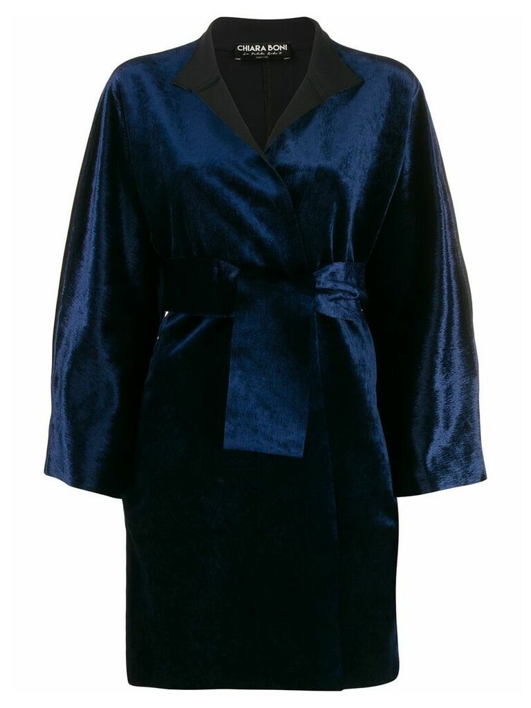 Le Petite Robe Di Chiara Boni Livia belted coat - Blue