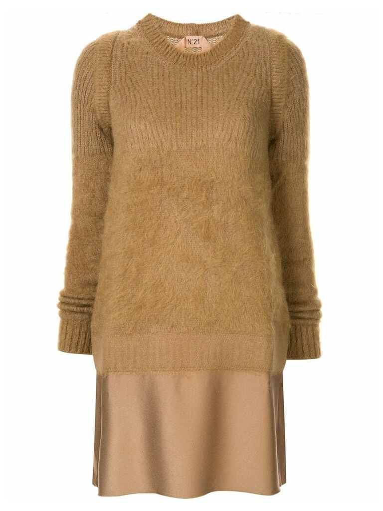 Nº21 sweater mini dress - Brown