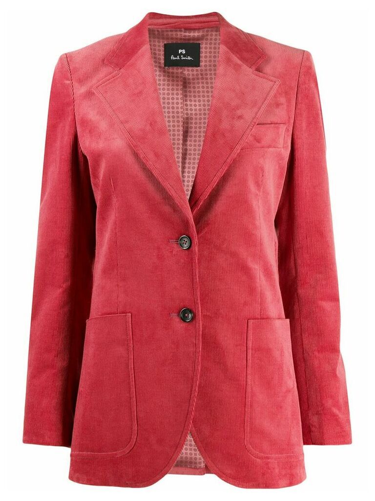 PS Paul Smith ribbed single-breasted blazer - PINK