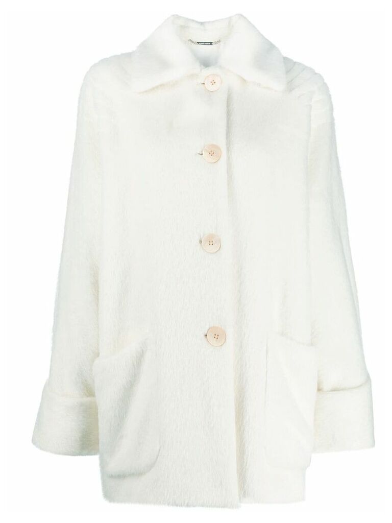 Alberta Ferretti button-up coat - White