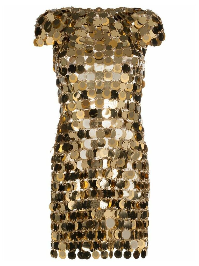Paco Rabanne chainmail mini dress - GOLD
