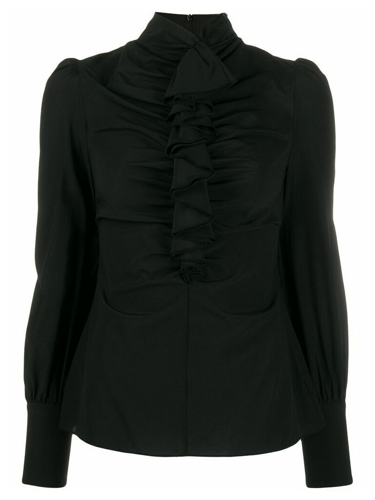 Zimmermann Espionage Cinched ruffled blouse - Black