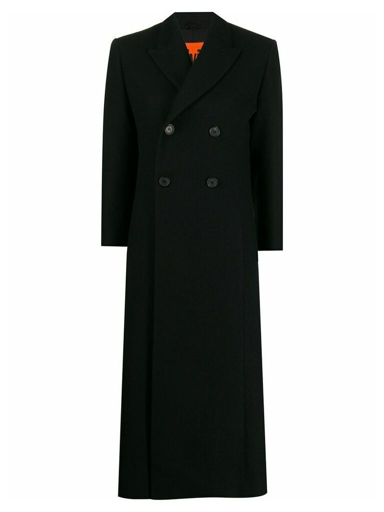 colville double-breasted long coat - Black