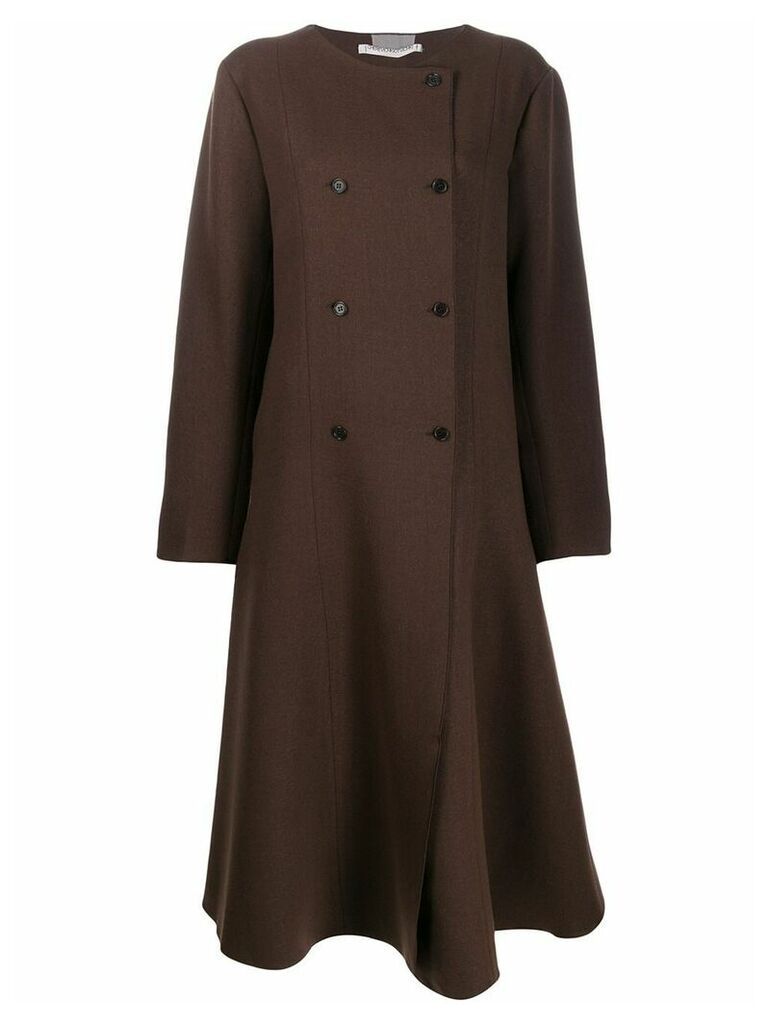 Cherevichkiotvichki flared double-breasted coat - Brown