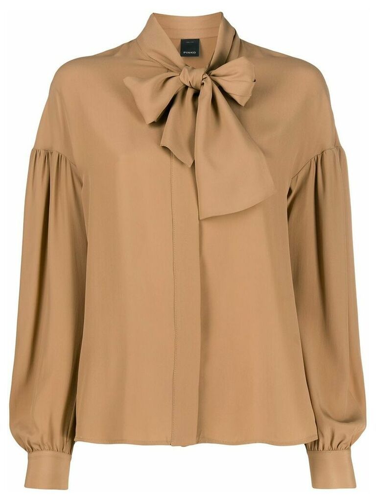 Pinko pussy bow blouse - Brown