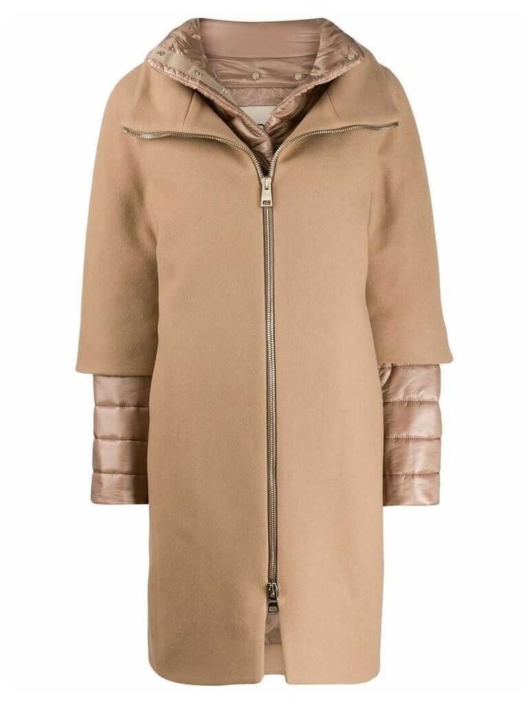 Herno layered down coat - Brown