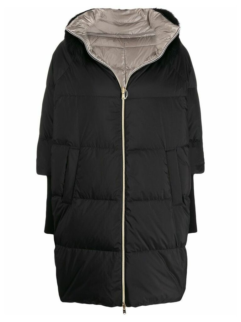 Herno reversible oversized padded coat - Black