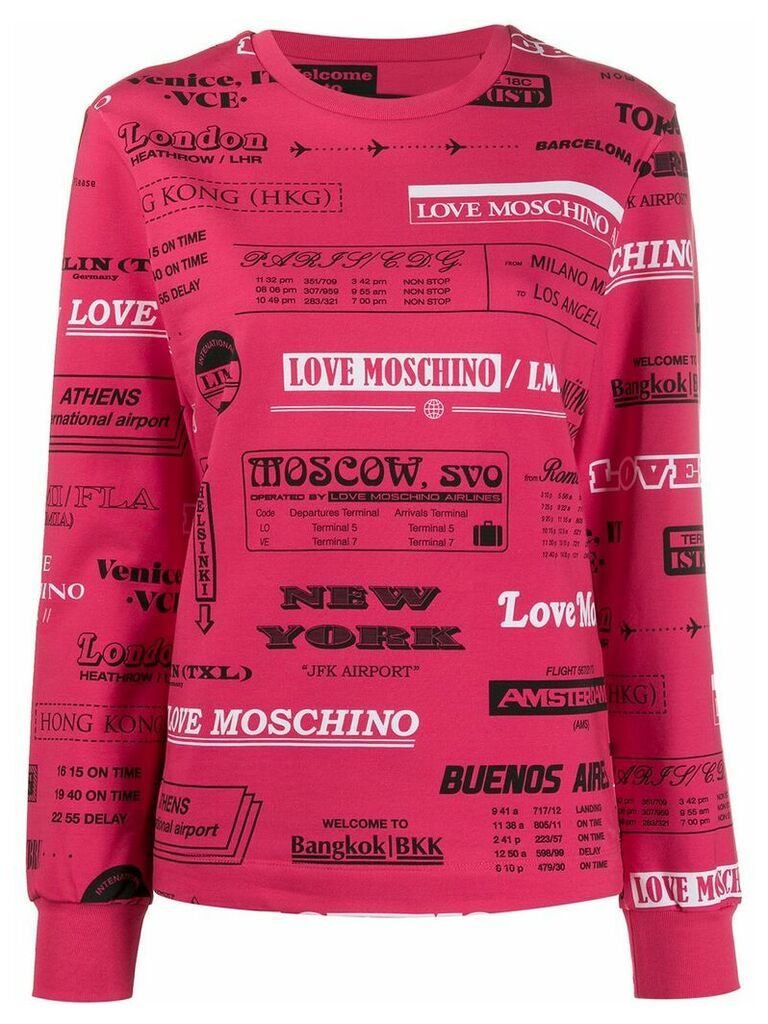 Love Moschino LMA all-over print sweatshirt - PINK