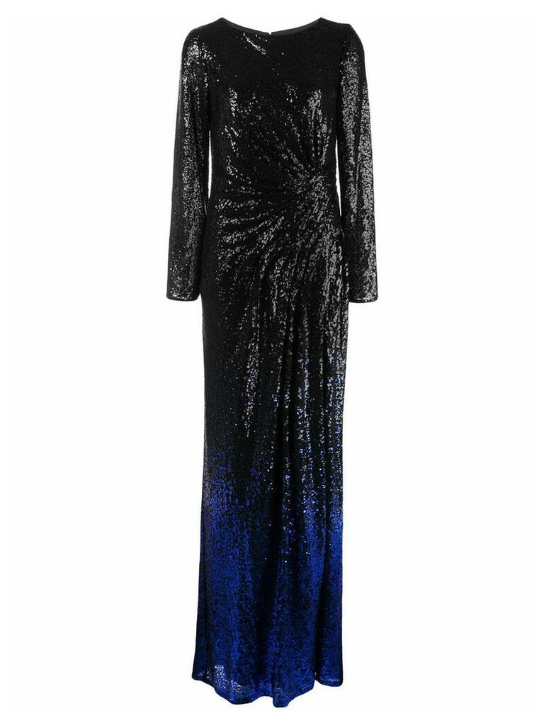 Tadashi Shoji Melati gradient glitter evening dress - Black